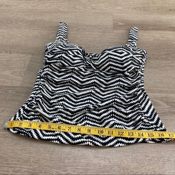2BAMBOO Twist Underwire Tankini Swim Top Zig Zag Print - Picture 10 of 13